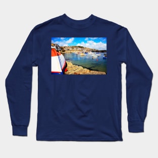 Mousehole Harbor, Cornwall, UK Long Sleeve T-Shirt